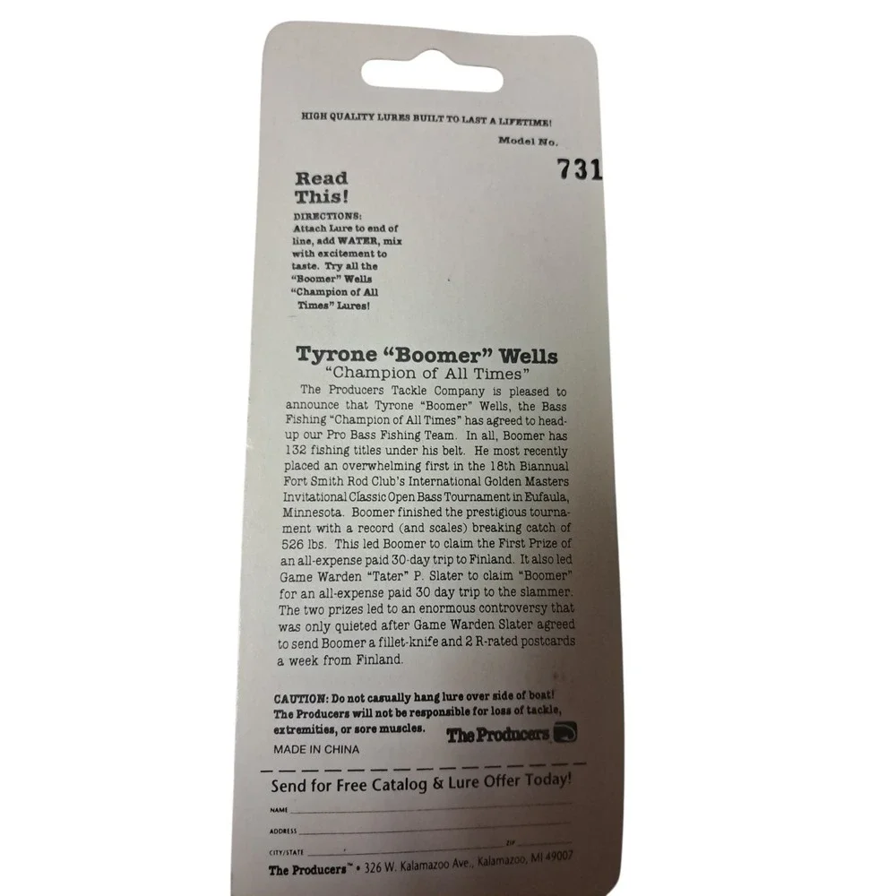 Producers Fishing Lure Type F Ghost 4 1/4